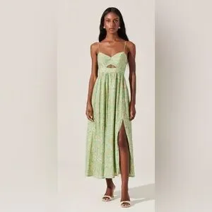 Midi Dress With Nordstrom Green Floral Dress Tropics Printed Maxi ASTR The  Label Women's Olivette Floral